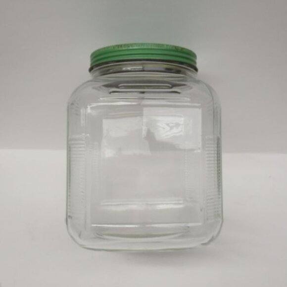 Vintage Gallon STORE or COFFEE JAR with Original Metal Green Screw-On Lid - Picture 3 of 5